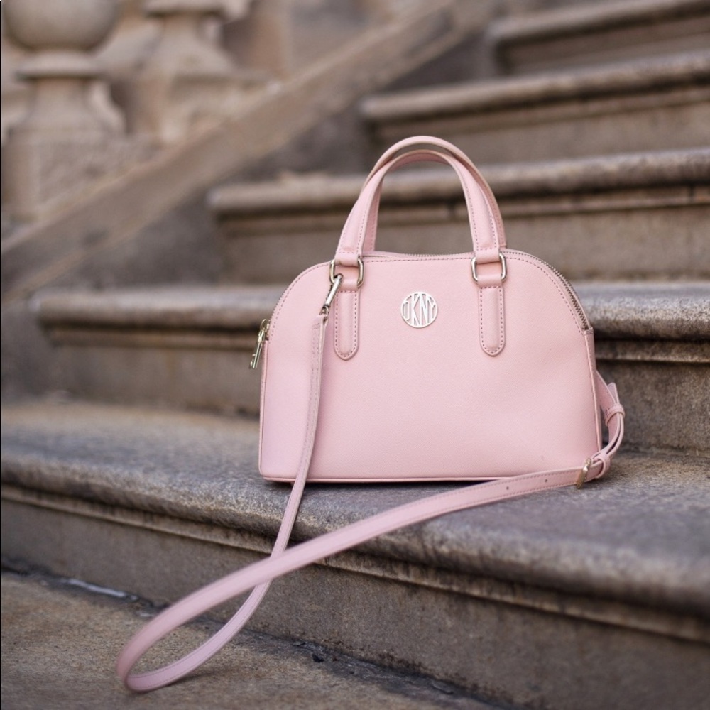 DKNY Blush Saffiano Leather Satchel
